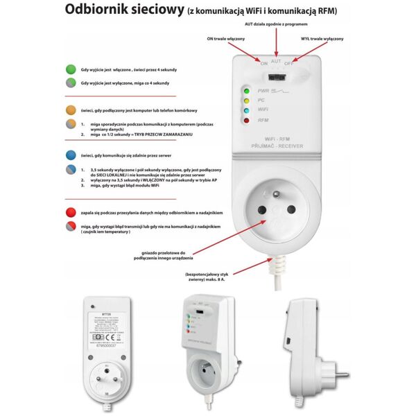 BT725 WI FI - Bezprzewodowy termostat tygodniowy