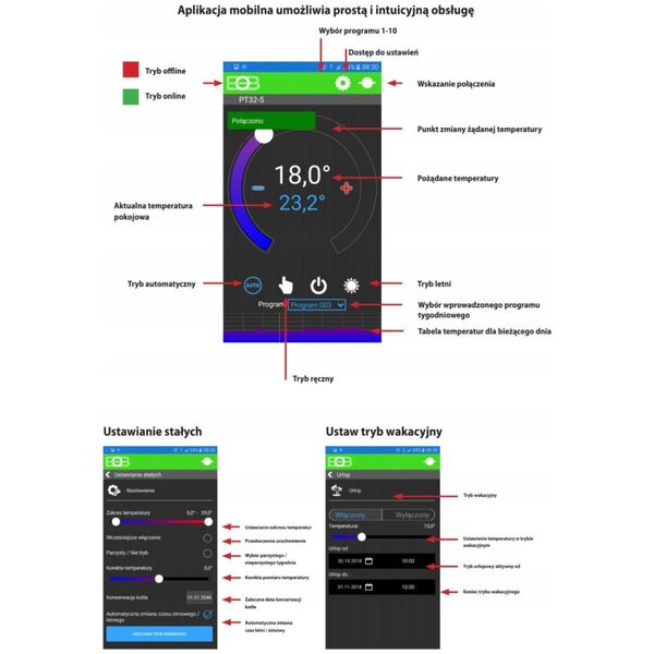 BT725 WI FI - Bezprzewodowy termostat tygodniowy