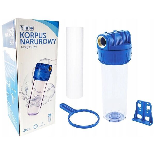 Zestaw: Korpus narurowy 3/4’’ kompletny z kluczem, płytką i wkładem PS10