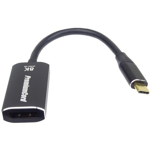 PremiumCord Καλώδιο USB PREMIUMCORD Προσαρμογέας USB-C σε DisplayPort DP1.4 8K@60Hz a 4k@120Hz 13217725 8592220023324