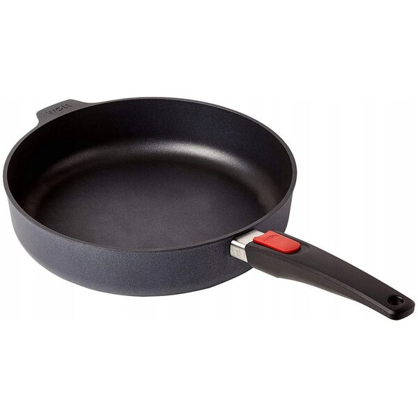 Deep cast iron pan WOLL DIAMOND LITE, diamond crystal dust coating, removable handle, ø28 cm | Sourcing