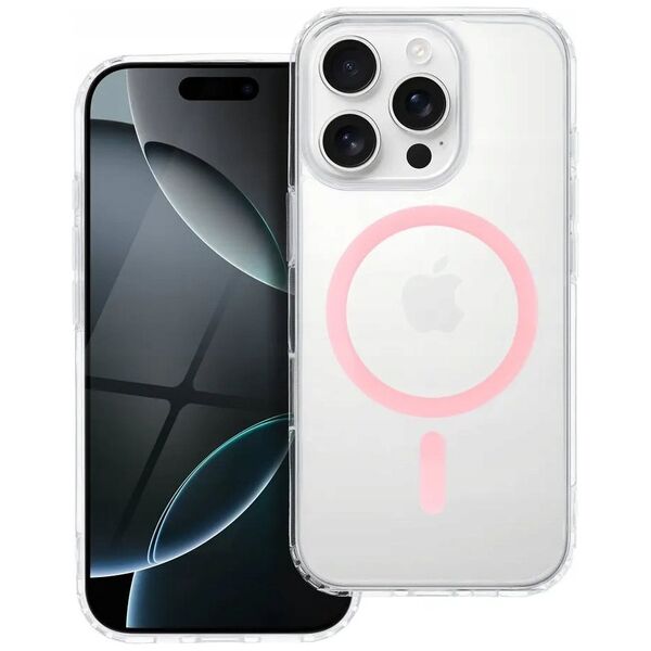 Drop Glue Colorful Ring Mag Cover kompatybilny z MagSafe pasuje do IPHONE 15 PRO różowy