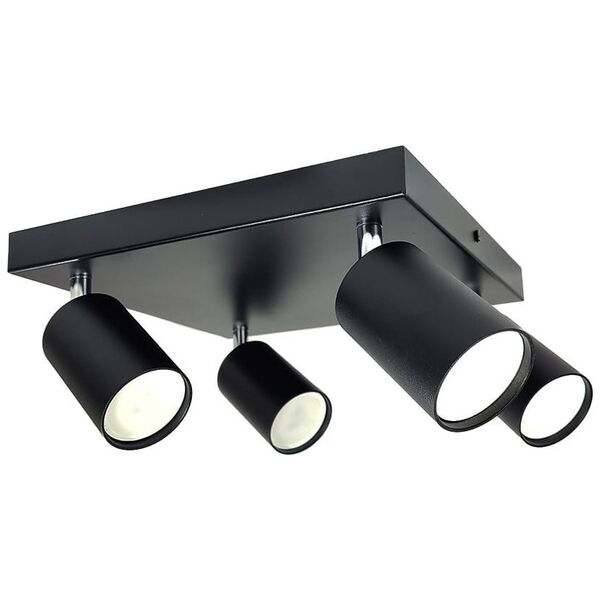 Lampa sufitowa Masterled Bardo lampa sufitowa (spot) 4-punktowa czarna/chrom