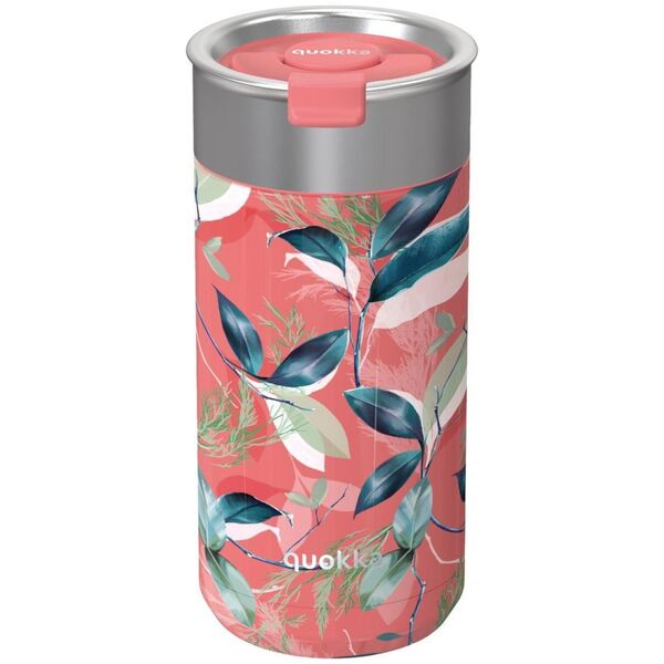 Quokka Boost Coffee Tumbler - Kubek termiczny ze stali nierdzewnej z zaparzaczem 400 ml (Exotic Pink)
