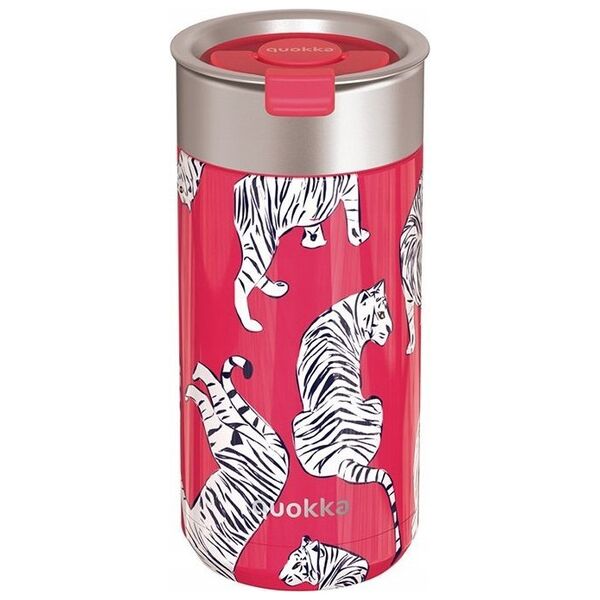 Quokka Quokka Boost Coffee Tumbler - Kubek termiczny ze stali nierdzewnej z zaparzaczem 400 ml (Tigers)