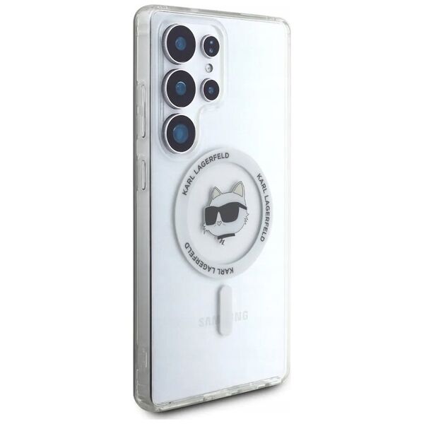 KARL LAGERFELD futerał do SAMSUNG S25 Ultra KLHMS25LHLSCHH (Magnetic IML Metal Choupette Head) biały
