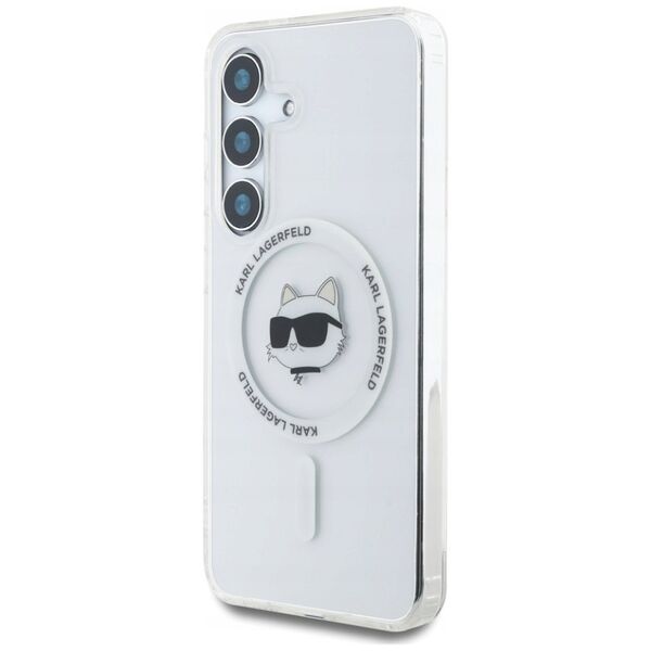 KARL LAGERFELD futerał do SAMSUNG S25 Plus KLHMS25MHLSCHH (Magnetic IML Metal Choupette Head) biały