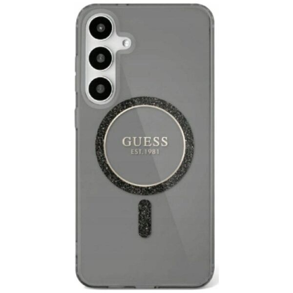 GUESS futerał do SAMSUNG S25 GUHMS25SHFGEREK (Magnetic IML Glitter Circle) czarny