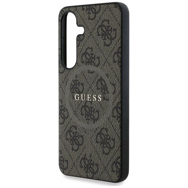 GUESS futerał do SAMSUNG S25 Plus GUHMS25MG4GFRW (Magnetic PU 4G Ring Classic Logo) brązowy