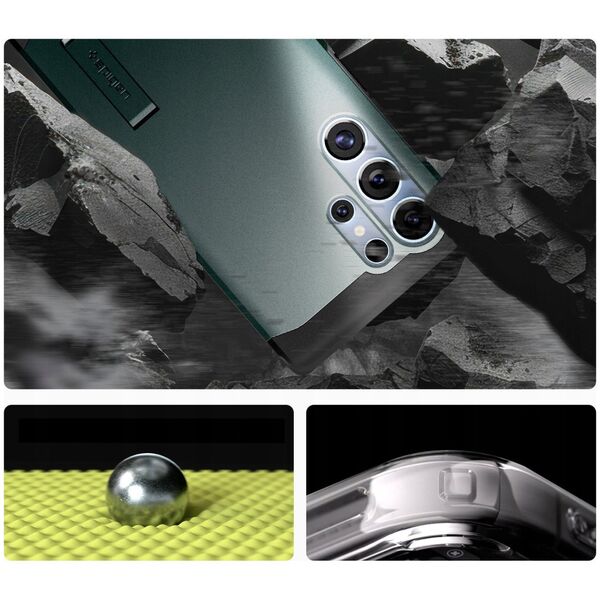 Etui Spigen Tough Armor MagSafe do        Samsung Galaxy S25 Ultra zielony