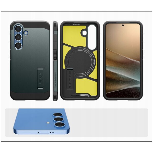Etui Spigen Tough Armor MagSafe do        Samsung Galaxy S25+ zielony