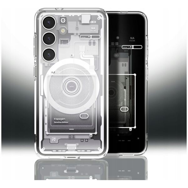 Etui Spigen Ultra Hybrid Mag MagSafe do   Samsung Galaxy S25 biały