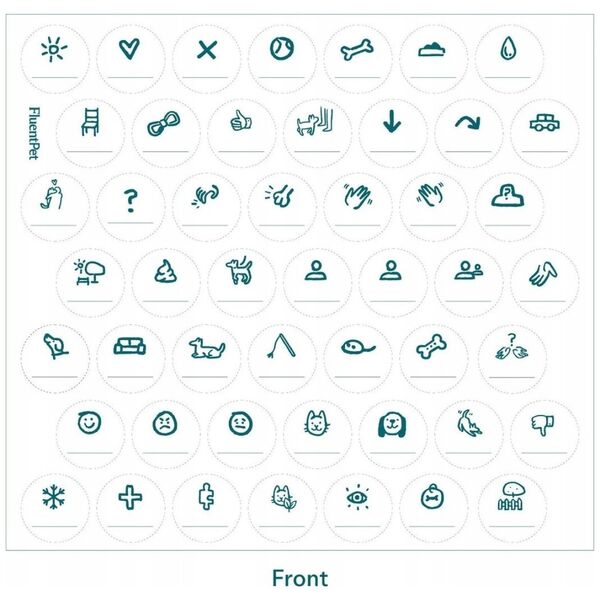 FluentPet - Basic Stickers Ideogram - naklejki na przyciski z piktogramami