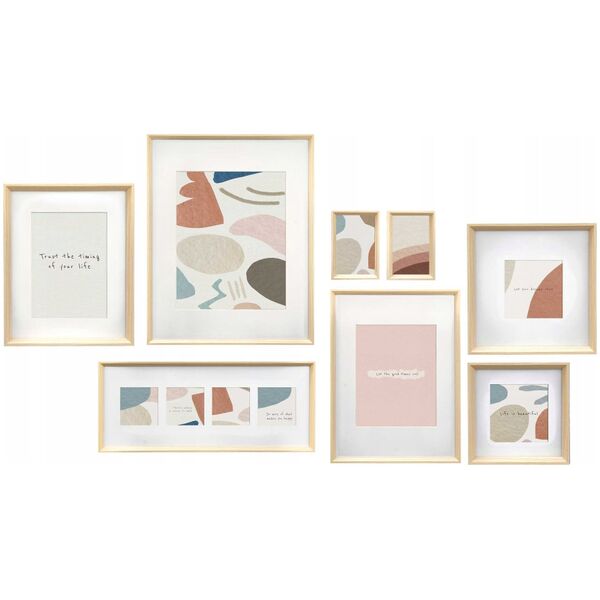 Σκελετός Giftdecor Κορνίζες φωτογραφιών για τον τοίχο MURAL, 8 κορνίζες διαφορετικών μεγεθών 14195225 8430852817396