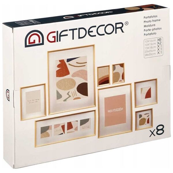 Σκελετός Giftdecor Κορνίζες φωτογραφιών για τον τοίχο MURAL, 8 κορνίζες διαφορετικών μεγεθών 14195225 8430852817396