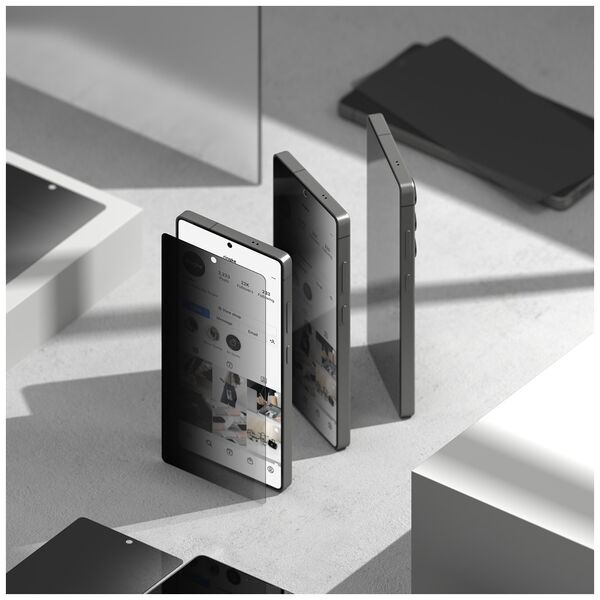 Ringke Cover for Samsung Galaxy S25 Ultra (set of 2) - Ringke Easy Slide Privacy Tempered Glass - Black 8800274969476 έως 12 άτοκες Δόσεις