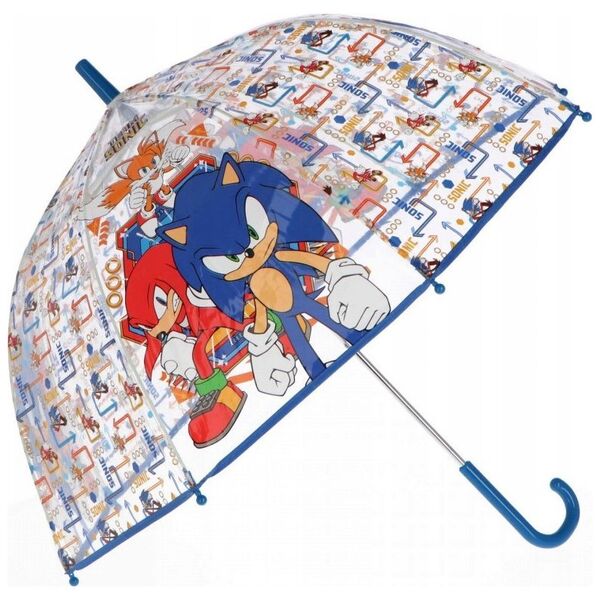Kids Euroswan Parasolka przezroczysta automatyczna 48cm poliester Sonic The Hedgehog SN7152MC Kids Euroswan
