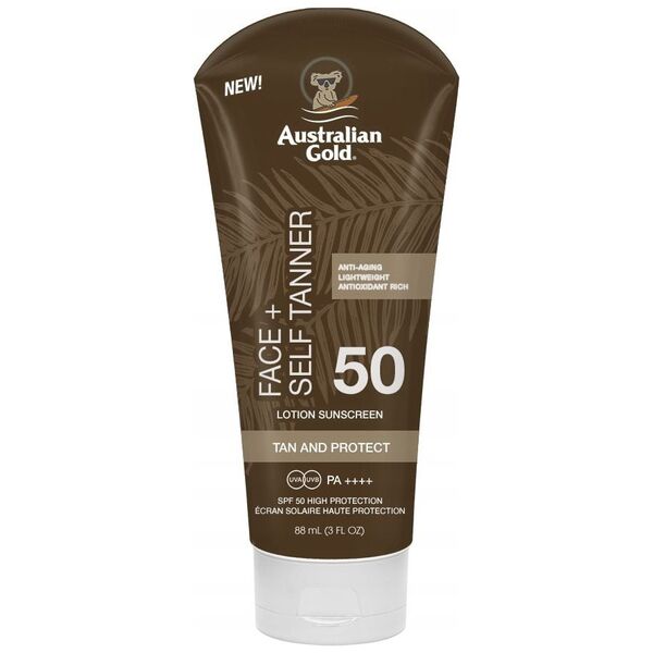 Australian Gold	 Australian Gold SPF50 Face With Self Tanner 88ml