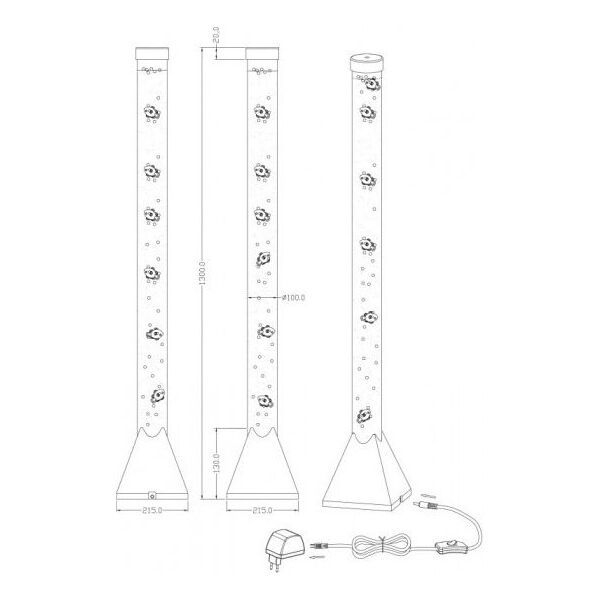 Lampa podłogowa lampa podłogowa Motion led 130 cm 3,6W przezroczysty/szary