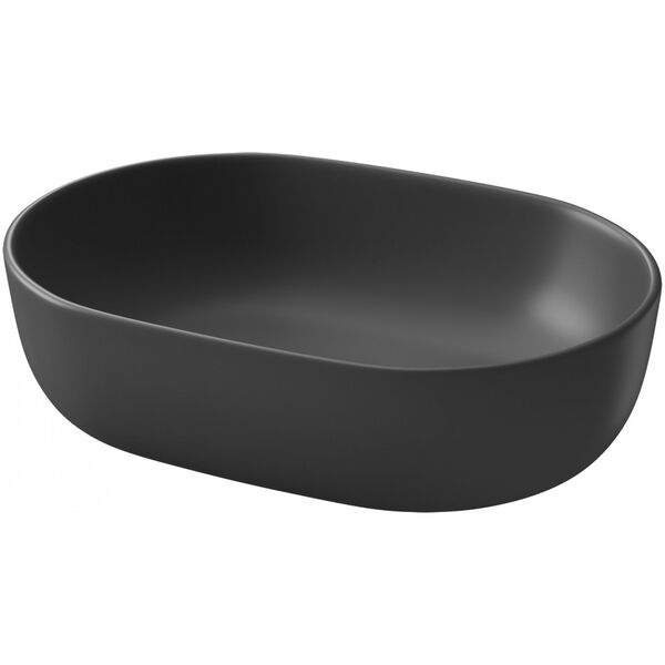 Umywalka Cersanit nablatowa Moduo 45 owalna Antracyt mat (K116-107)