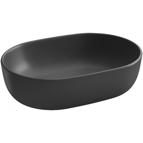 Umywalka Cersanit nablatowa Moduo 45 owalna Antracyt mat (K116-107)
