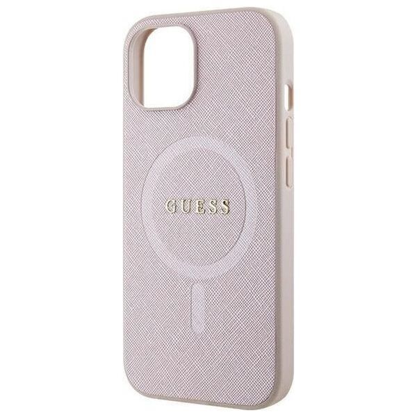Guess Guess GUHMP15MPSAHMCP iPhone 15 Plus 6.7" różowy/pink hardcase Saffiano MagSafe