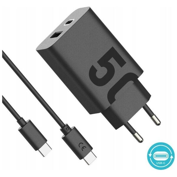 Ładowarka Motorola Motorola Charger TurboPower 50W Duo USB-C + USB-A  w/ USB-C cable, Black