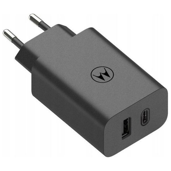 Ładowarka Motorola Motorola Charger TurboPower 50W Duo USB-C + USB-A  w/ USB-C cable, Black