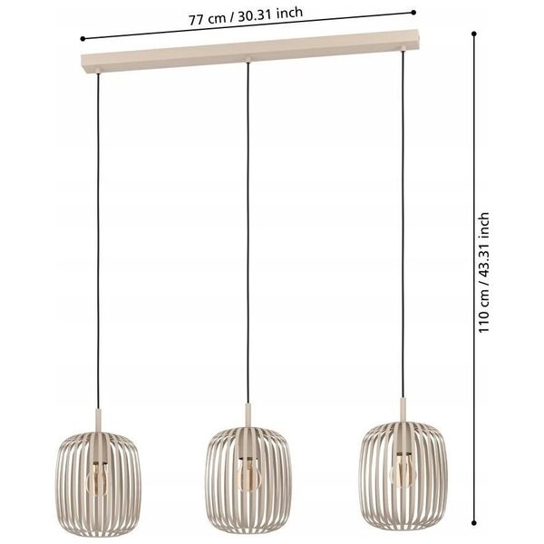 Lampa wisząca EGLO PENDANT LIGHT ROMAZZINA 3XE27 900497 SND