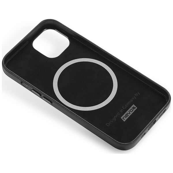 Nevox nevox StyleShell PRO MagSafe Leder iPhone 16 Plus schwar