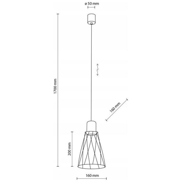 Lampa wisząca TK Lighting LAMP PENDANT MODESTO 16 CM GU10 10W
