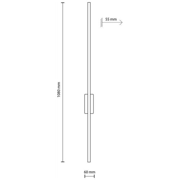 Kinkiet TK Lighting LAMP WALL FLASH LED 108 CM 14W+7W