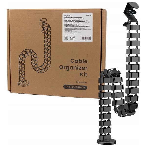 LogiLink LogiLink Flex. Kabelkanal - Klemmvers. - 1347x129mm schwarz