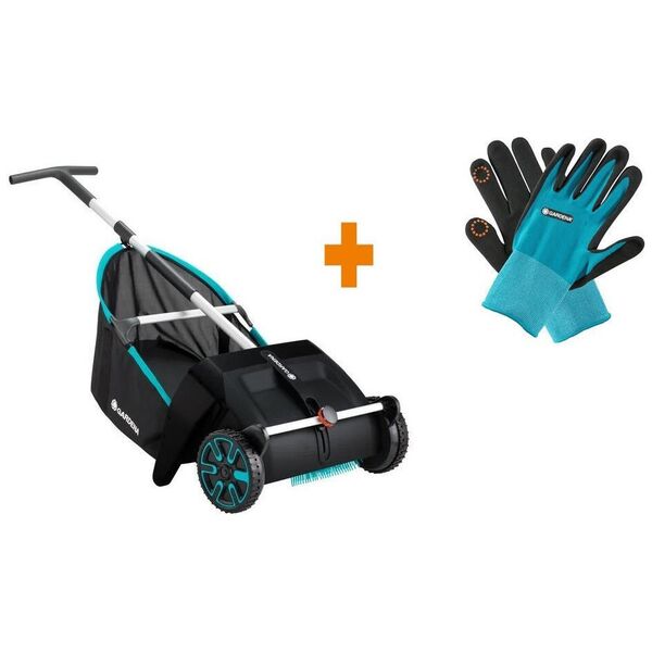 Gardena Συλλέκτης φύλλων και χόρτου Gardena 9707313-01 + γάντια 14234556 4066407503137