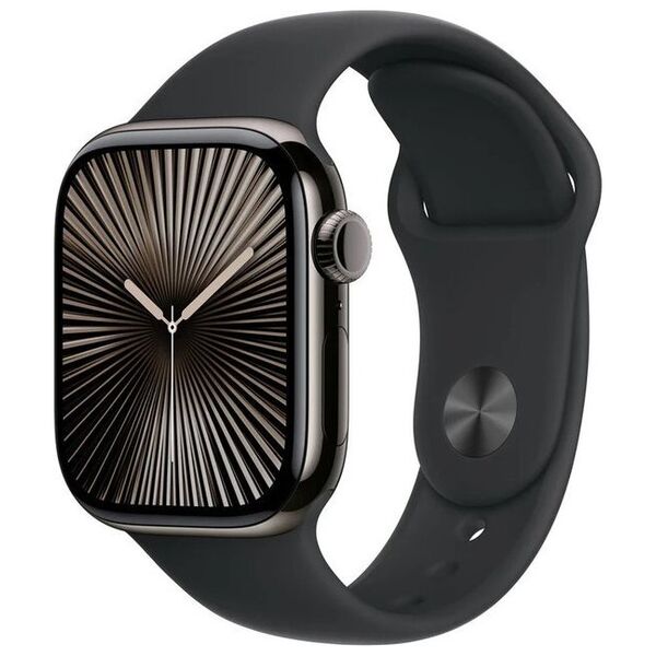 Smartwatch Apple Watch 10 GPS + Cellular 42mm Slate Titanium M/L Czarny  (MWXH3QF/A)