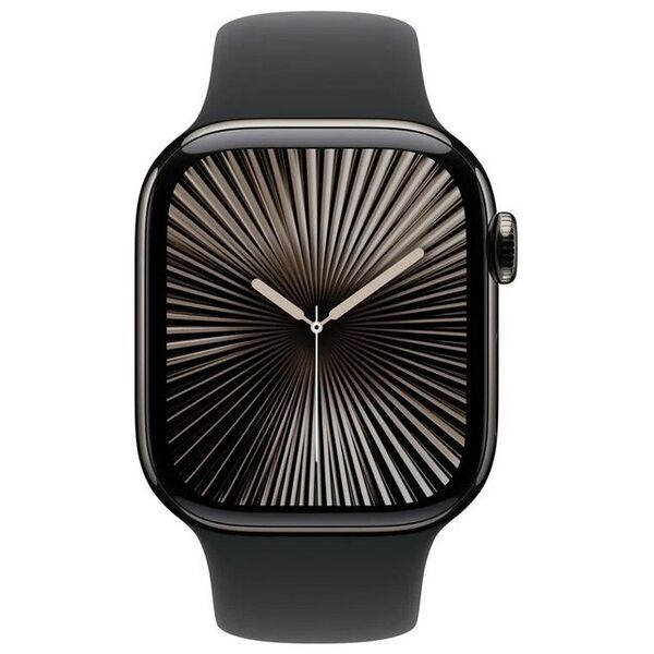 Smartwatch Apple Watch 10 GPS + Cellular 42mm Slate Titanium M/L Czarny  (MWXH3QF/A)