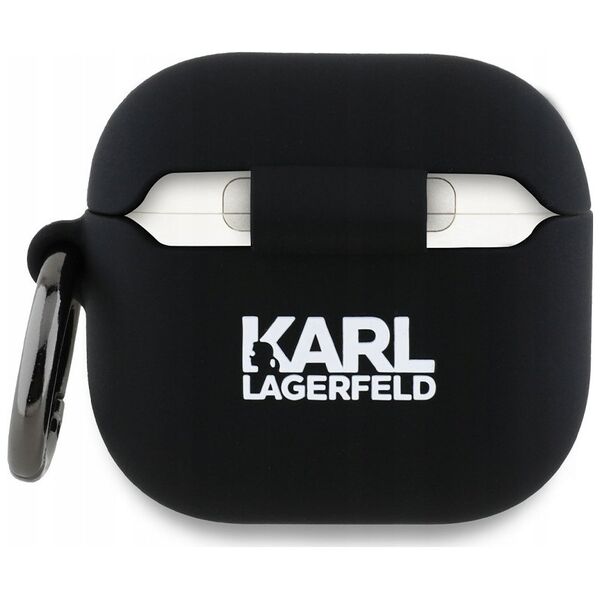 Karl Lagerfeld KLA4RUNCHK AirPods 4       cover czarny/black Silicone Choupette Head 3D