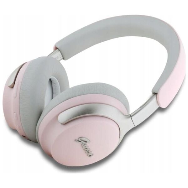 Guess słuchawki nauszne Bluetooth         ANC/ENC GUBHC22PSBCSMP różowy/pink DB Metal Script Logo