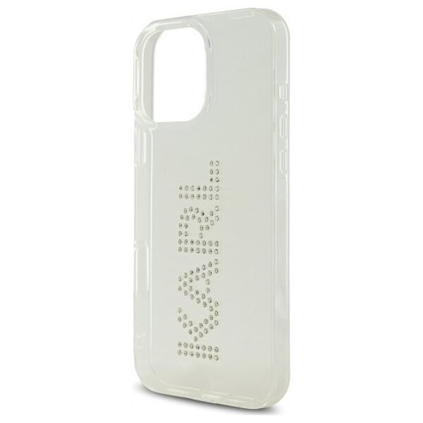 Karl Lagerfeld KLHCP16XHKLSTDCT iPhone    16 Pro Max 6.9" przezroczysty/transparent hardcase IML Rhinestones Logo