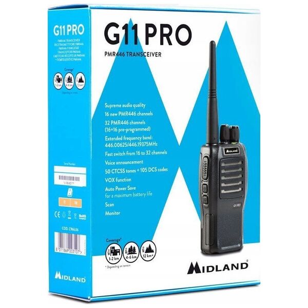 Midland G11 Pro radio PMR 446