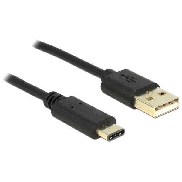 Kabel USB Delock USB-A - USB-C 0.5 m Czarny (83326)