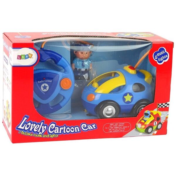 LeanToys Auto Dla Malucha Policja Zdalnie Sterowane R/C Światło Dźwięk