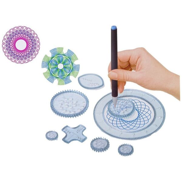 LeanToys Zestaw Edukacyjny Spirograf Pisaki