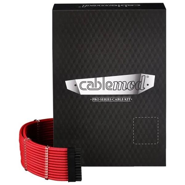 CableMod CableMod C-Series PRO ModMesh 12VHPWR Cable Kit for Corsair RM, RMi, RMx (Black Label) - red