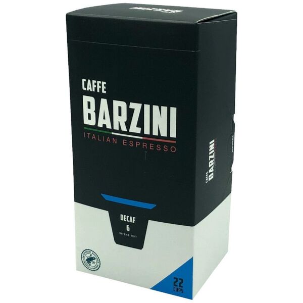 Decaf coffee capsules compatible with Nespresso(r) Caffe Barzini Decaf, 22 pcs.