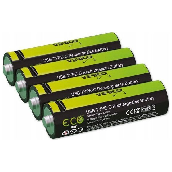 Verico Verico LoopEnergy Li-Ion Akku AA2550, USB-C, 4er Pack retail