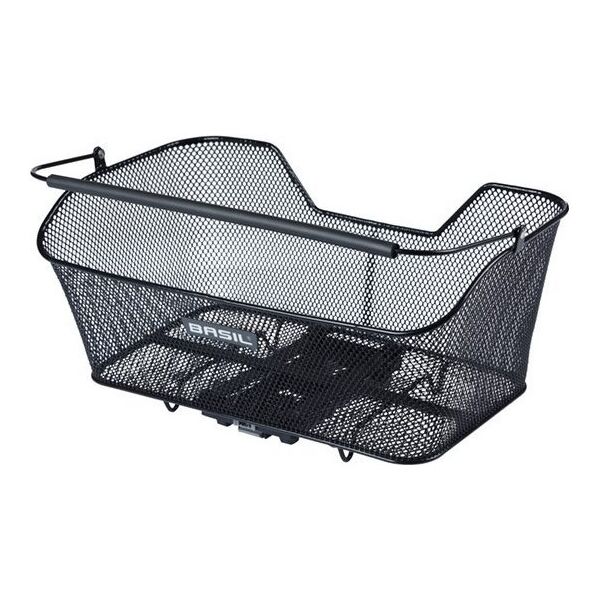 Kosz na bagażnik BASIL BASE XL REAR BASKET, MIK z adapterem do mocowania, Stalowy, Black (Eco Bottom) (NEW 2025)