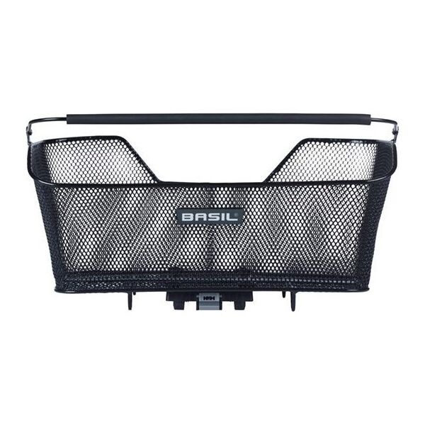 Kosz na bagażnik BASIL BASE XL REAR BASKET, MIK z adapterem do mocowania, Stalowy, Black (Eco Bottom) (NEW 2025)