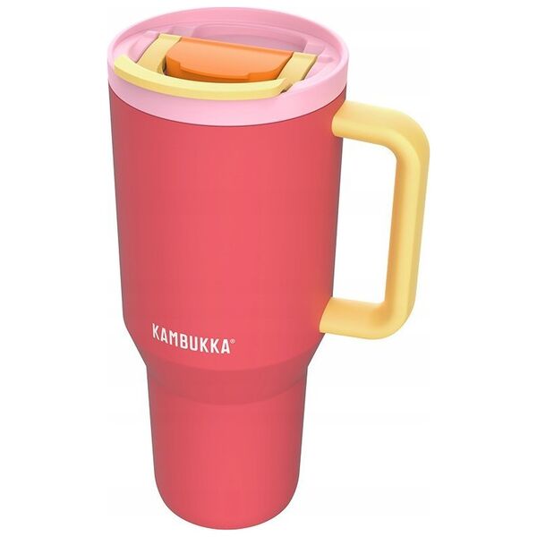 Kubek termiczny z teleskopową słomką Kambukka Rio Tumbler 950ml Pink Papaya