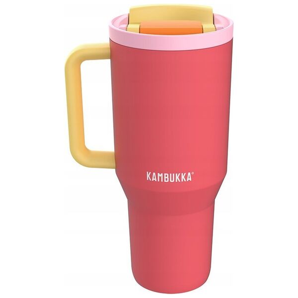 Kubek termiczny z teleskopową słomką Kambukka Rio Tumbler 950ml Pink Papaya